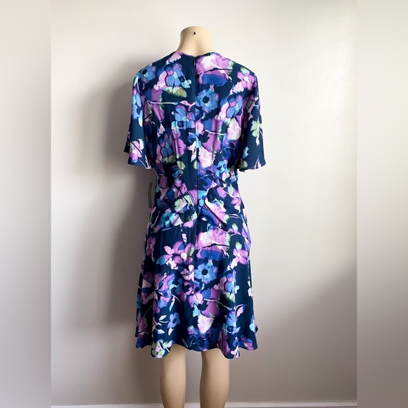 Donna Morgan Tie Dye Watercolor Sterling Dress Easter Modest Girly Floral 10 - Picture 10 of 13